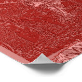 world map red 1 ポスター (角)