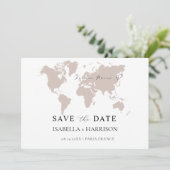 World Map Save the Date Template セーブザデート (スタンド正面)