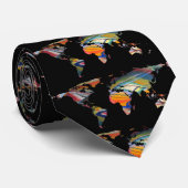 World Map Silhouette - An Abstract World ネクタイ (ロール)