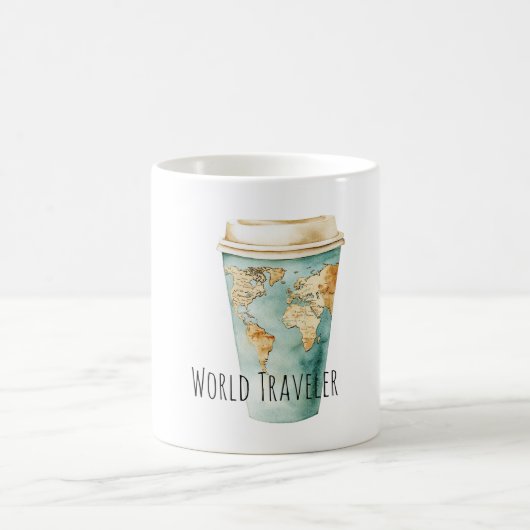 World Map Travel コーヒーマグカップ (中央)