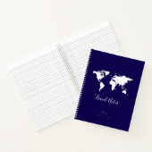 World Map travel notes blue ノートブック (内部)