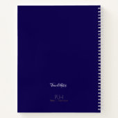 World Map travel notes blue ノートブック (裏面)