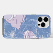 WORLD MAP TRAVELLING iPhone 14 PRO MAX カーゼ iPhoneケース (裏面横)