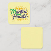 World Mental Health Day Inspirational Typography エンクロージャーカード (正面/裏面)
