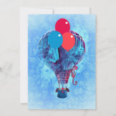 World of Blue Balloons First誕生日招待状 招待状 (裏面)