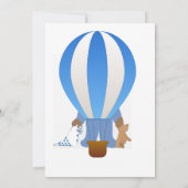 World of Blue Balloons First誕生日招待状 招待状 (裏面)