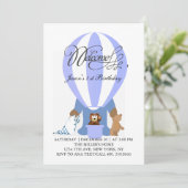 World of Blue Balloons First誕生日 招待状 (スタンド正面)