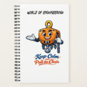 World of Engineering Keep Calm Pull Chain Notebook プランナー手帳 (正面)