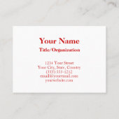 World of Faith Business Card 3.5インチx 2.5インチ 名刺 (裏面)