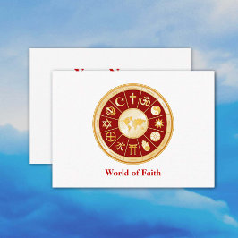 World of Faith Business Card 3.5インチx 2.5インチ 名刺