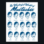 World of Mustachesポスター ポスター<br><div class="desc">素晴らしい口ひげの世界。決定的な図解入りの、写真付きのガイド。</div>
