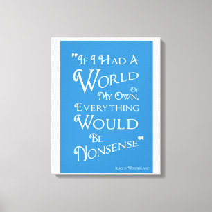 World of My Own - Alice Canvas Print キャンバスプリント