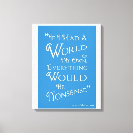 World of My Own - Alice Canvas Print キャンバスプリント (正面)