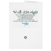 World of Starlightカード – 5 x 7 (裏面)