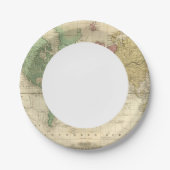 World on Mercators Projection 2 ペーパープレート (正面)