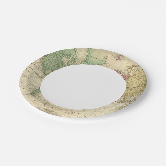 World on Mercators Projection 2 ペーパープレート (アングル)