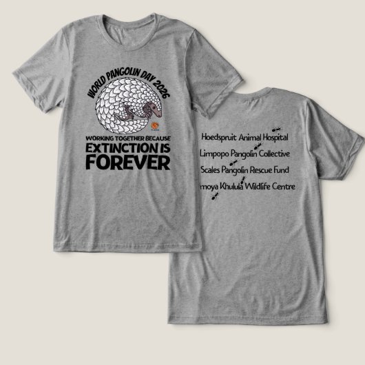 World Pangolin Day 2026 Unisex T-Shirt トライブレンドＴシャツ (デザイン正面&裏面)