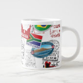 World Passportのパターン ジャンボコーヒーマグカップ (右)