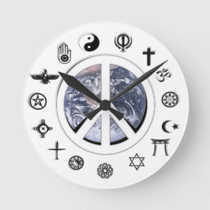 World Peace ラウンド壁時計