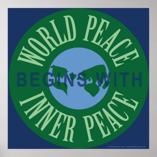 World Peace Begins With Inner Peace Poster ポスター (正面)