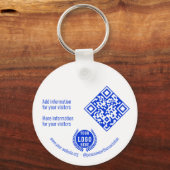 World Peace Dove Peace on Earth DayロゴQRコード キーホルダー (裏面)