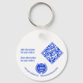 World Peace Dove Peace on Earth DayロゴQRコード キーホルダー (裏面)