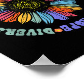 World Peace Suprter Sunflower Floral Outfit Kindne ポスター (角)