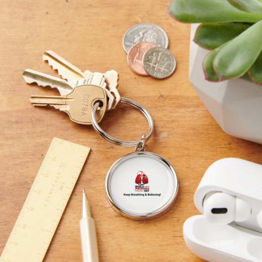 World Pneumonia Day - Keep Breathing  キーホルダー (デスク)