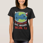 World Revolves Around My Bengal Cat Nature Cat Tシャツ (正面)
