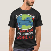 World Revolves Around My Bengal Cat Nature Cat Tシャツ (正面)
