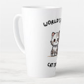 World’s Best Cat Mum –  Cat lovers gift カフェラテマグ (左アングル)