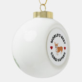World’s Best Corgi Father Dog Dad Gift セラミックボールオーナメント (左)