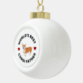 World’s Best Corgi Father Dog Dad Gift セラミックボールオーナメント (右)