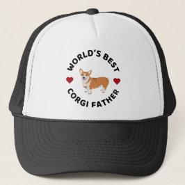 World’s Best Corgi Father Hat Proud Dog Dad Gift キャップ