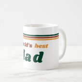 World’s Best Dad Mug | Retro 70s Father’s Day Gift コーヒーマグカップ (正面右)