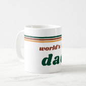 World’s Best Dad Mug | Retro 70s Father’s Day Gift コーヒーマグカップ (正面左)