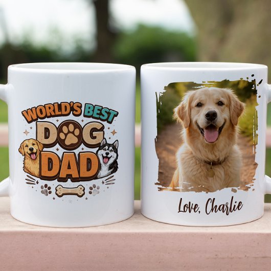 World’s Best Dog Dad | Custom Father’s Day コーヒーマグカップ