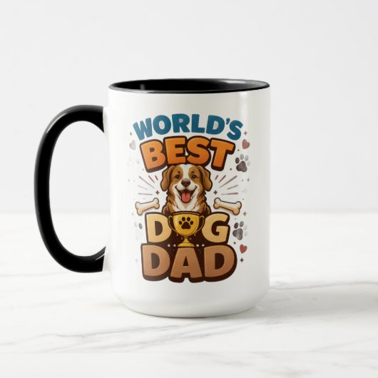 World’s Best Dog Dad | Custom Father’s Day マグカップ (左)