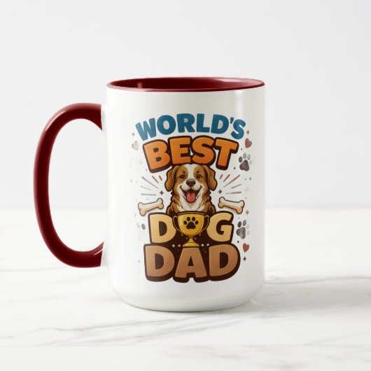 World’s Best Dog Dad | Custom Father’s Day マグカップ (左)
