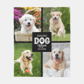 World’s Best Dog Mom 4 Photo on Black Bold Custom フリースブランケット (正面)