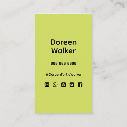 World’s Best Turtle Walker 名刺 (裏面)