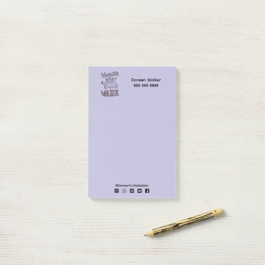World’s Best Turtle Walker Sticky Notes ポストイット (デスク上)