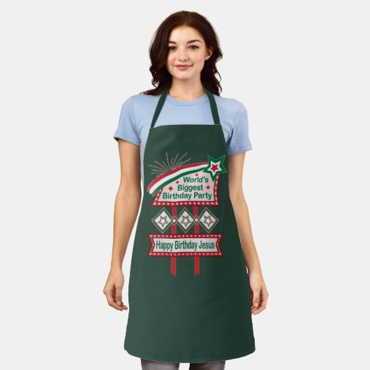 World’s Biggest Birthday Party Marquee エプロン (着用した状態)