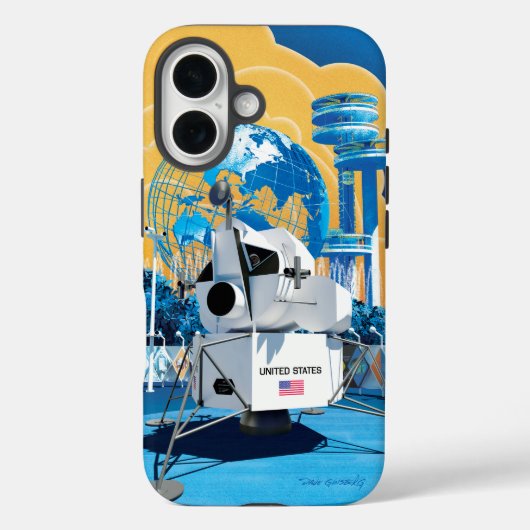 World’s Fair Lunar Module (Day): iPhone 16 Case Case-Mate iPhoneケース (裏面)