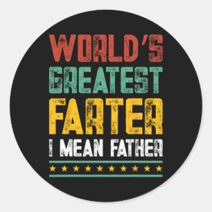 World &# s Farter父素晴らし父Dを意味する ラウンドシール