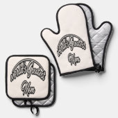 World’s Greatest Mom Elegant Cursive Design 鍋つかみ&鍋敷きセット (正面/裏面)