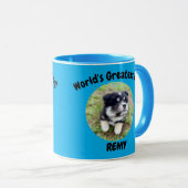 World’s Greatest Pet Custom Photo & Name Gift Mug マグカップ (正面右)