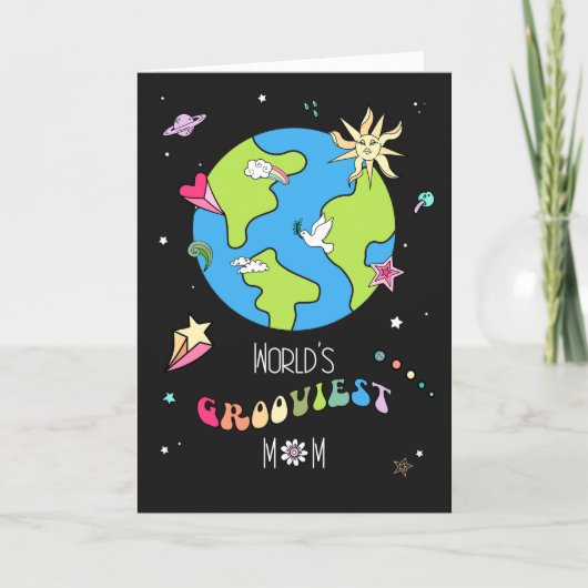 World’s Grooviest Mom Mother’s Day Card            カード (正面)