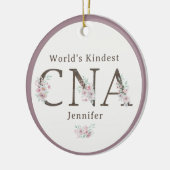 World’s Kindest CNA Floral Christmas セラミックオーナメント (左)