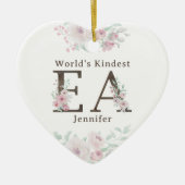 World’s Kindest EA Floral Christmas セラミックオーナメント (正面)